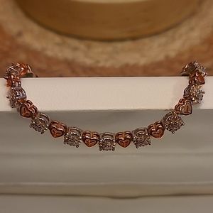 Rose Gold Heart & Diamond bracelet
